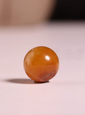 涵玉舍珠子散珠黄沁籽料黄玉