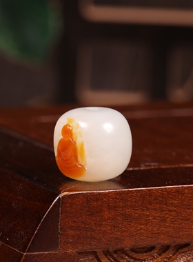 12mm和田玉籽料白玉老型珠散珠