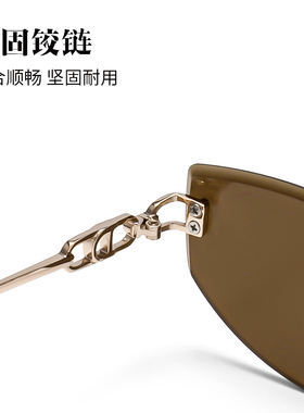 防紫外线偏光猫眼太阳镜茶色