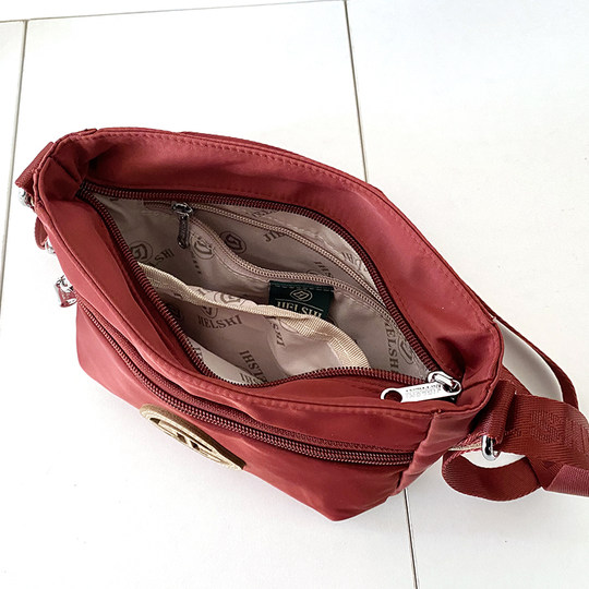 Multi-zipper design single shoulder crossbody small bag Oxford cloth new high-looking women's mobile phone bag mini commuter small bag