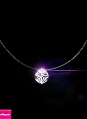 fashion transparent fish line Rhinestone necklace women 项炼