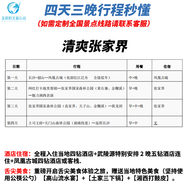 【0自费】长沙张家界4天3晚韶山天门山玻璃桥凤凰古城父母省心游 - 图3