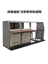 Custom monitoring operating table double-league table security embedded with violin-type computer console assembly bevel monitoring cabinet