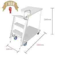 Double Layer Folding Ascending High Car Supermarket Barrica Two-step Three-step Warehouse Den High Pick Up Terracter High Ladder Manufacturer Practical