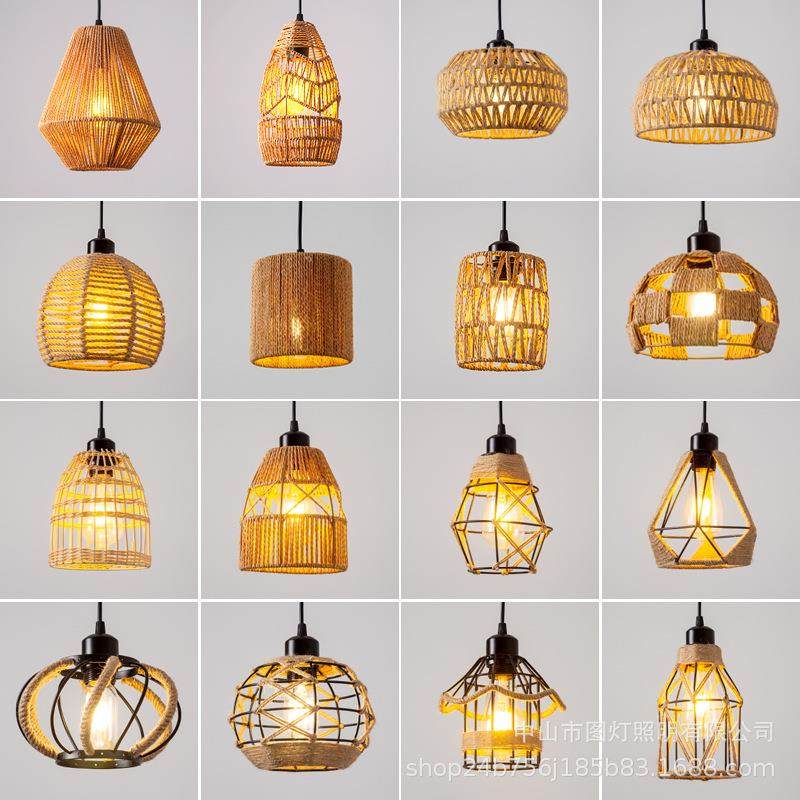 工业风麻绳复古吊灯铁艺餐厅酒吧服装烧烤店过道装饰店铺商用吊灯,淘宝优惠券,粉丝福利购,淘宝优惠卷