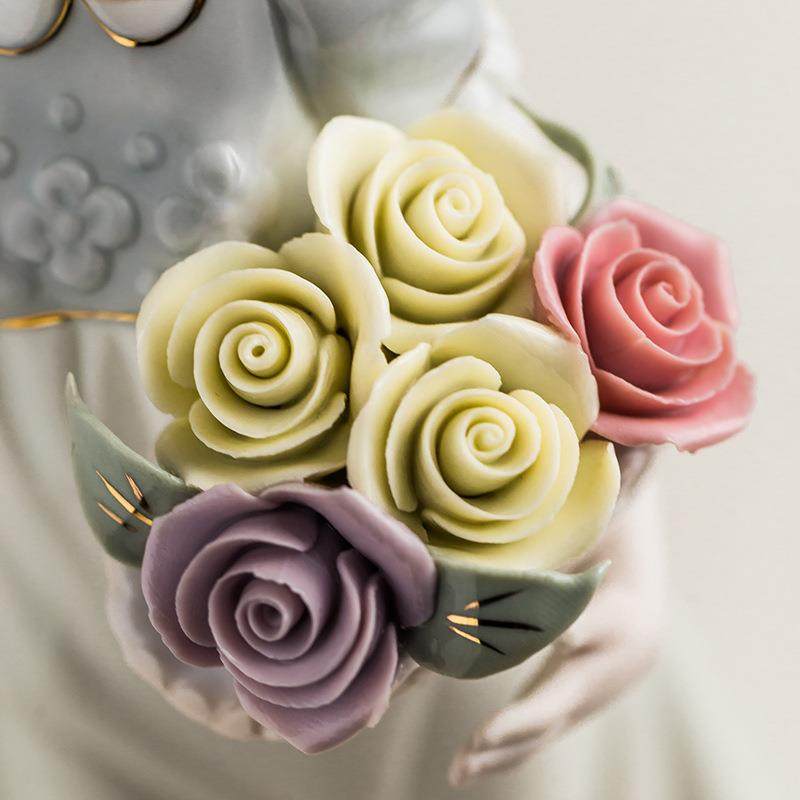 欧式家居装饰品摆件客厅酒柜饰品摆设现代房间捧花西洋女工艺品,淘宝优惠券,粉丝福利购,淘宝优惠卷