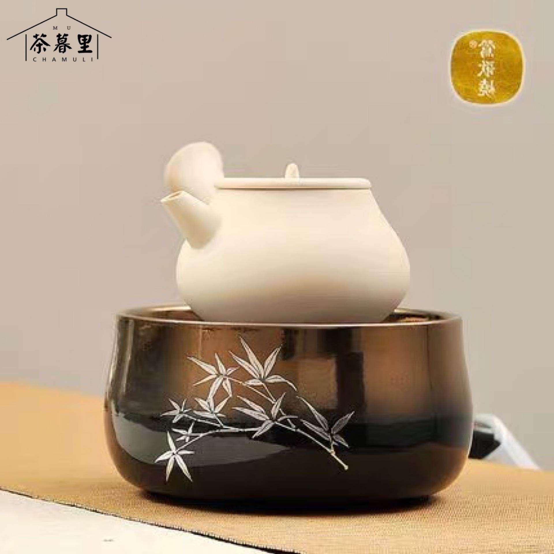电陶炉煮茶家用茶炉小型台式铁壶银壶泡茶煮茶器黑金修竹,淘宝优惠券,粉丝福利购,淘宝优惠卷