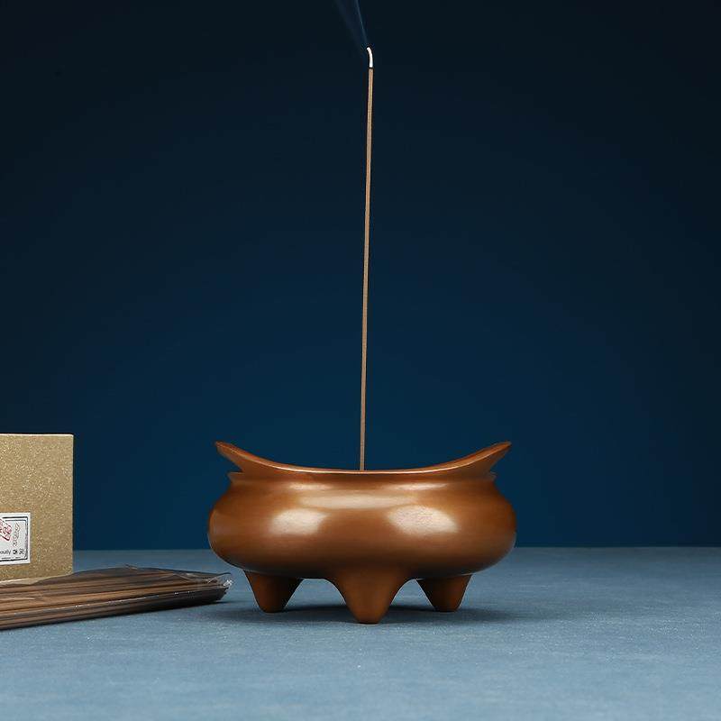 紫铜桥耳香炉仿古大明宣德炉家居办公室香道用品乔耳炉佛堂线香炉,淘宝优惠券,粉丝福利购,淘宝优惠卷