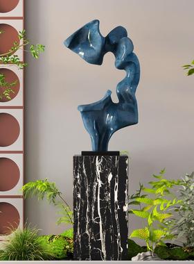 酒店大堂太湖石雕塑空间园林造景观摆件创意装置艺术品落地假山石