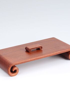 红木香花梨木独木整料书卷几盆景奇石玉器茶壶木雕复古摆件底座