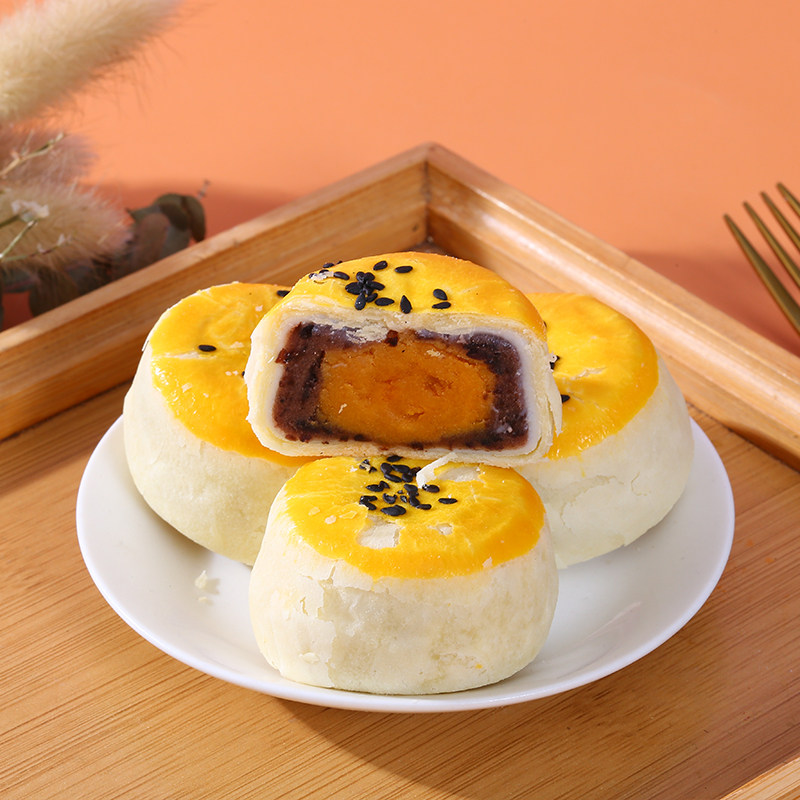 恋潮海鸭红豆雪媚娘皮网红蛋黄酥 恋潮食品传统糕点