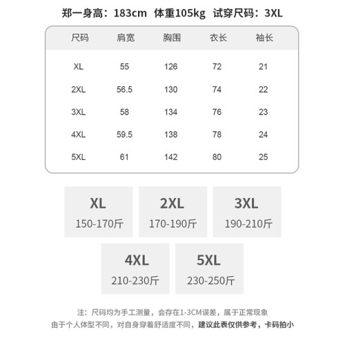 郑一爱穿搭大码男装【品牌专属】260g夏美式印花短袖百搭圆领T恤 - 图3