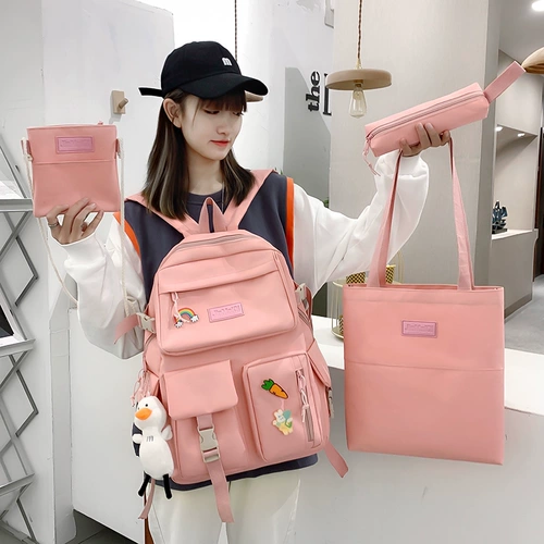 Ранец, сумка через плечо, милый вместительный и большой рюкзак, в корейском стиле, для средней школы