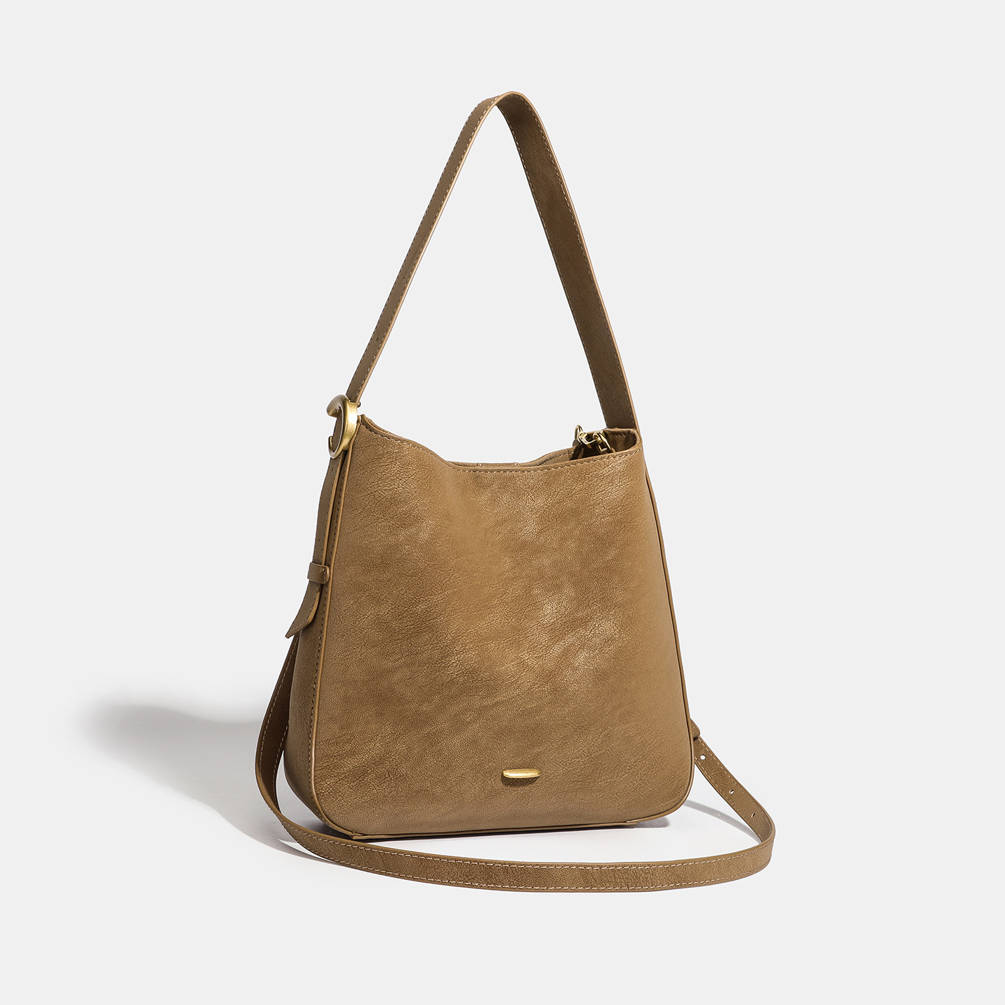 日本バッグ2025新款韩版时尚复古水桶包女士通勤单肩斜挎托特包,淘宝优惠券,粉丝福利购,淘宝优惠卷