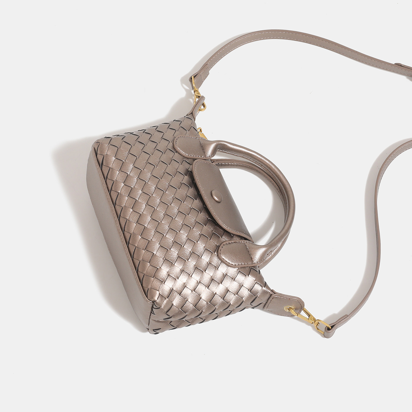 日本バッグ2025新款简约百搭编织单肩饺子包时尚百搭女士斜挎包,淘宝优惠券,粉丝福利购,淘宝优惠卷