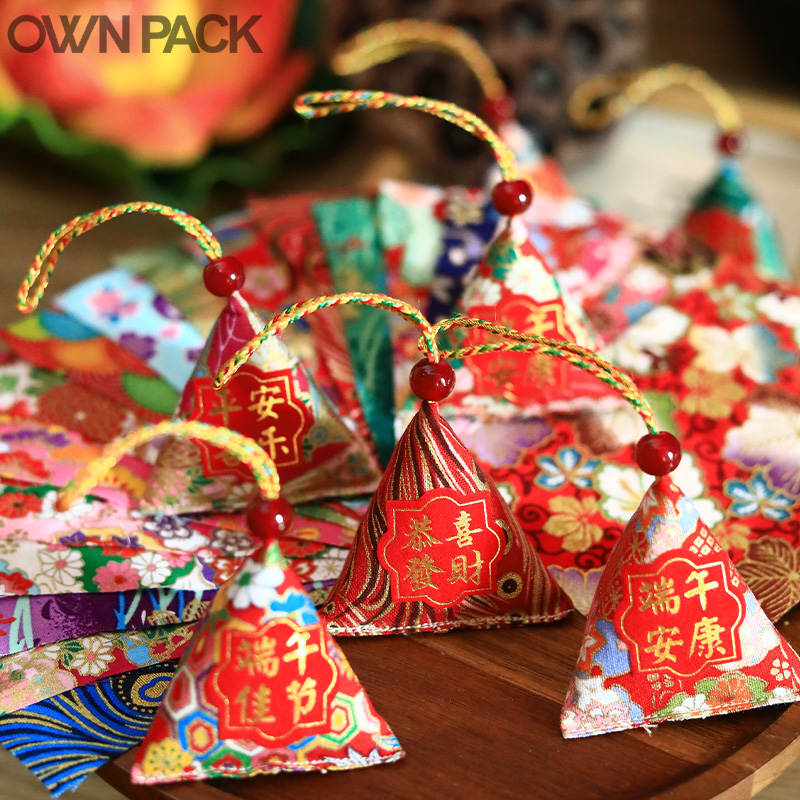 own pack 端午节DIY艾叶香包材料包儿童亲子活动手工制作三角香囊 - 图1