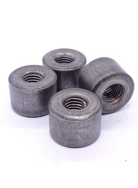 现货套管圆螺母 焊接圆柱螺帽  铁本色元型螺母M5M6M8M10M12M16