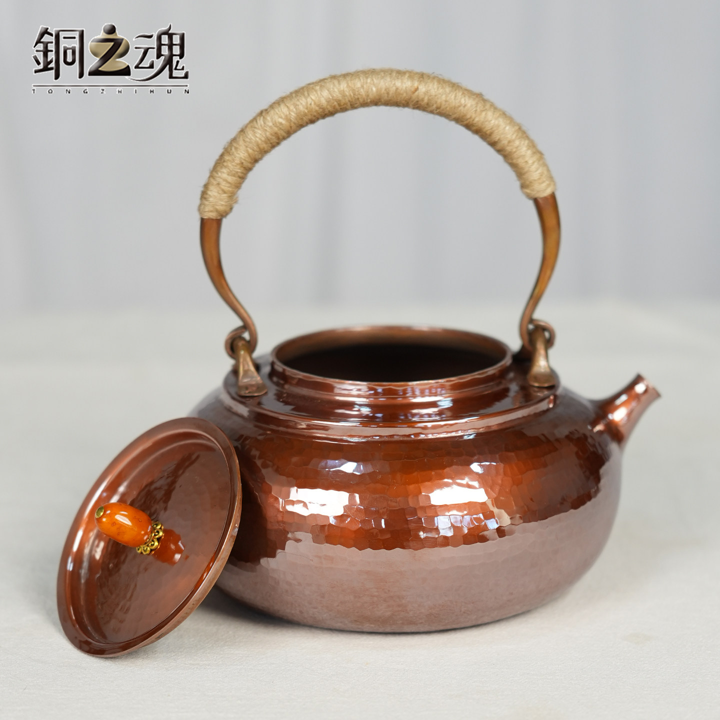 Copper kettle, pure handmade copper retro kettle, teapot, teapot, Kung Fu tea set, large capacity
