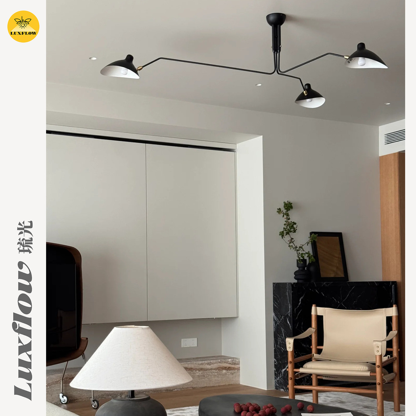 琉光法式SergeMouille北欧设计师客厅吊灯张牙舞爪卧室中古鸭嘴灯,淘宝优惠券,粉丝福利购,淘宝优惠卷