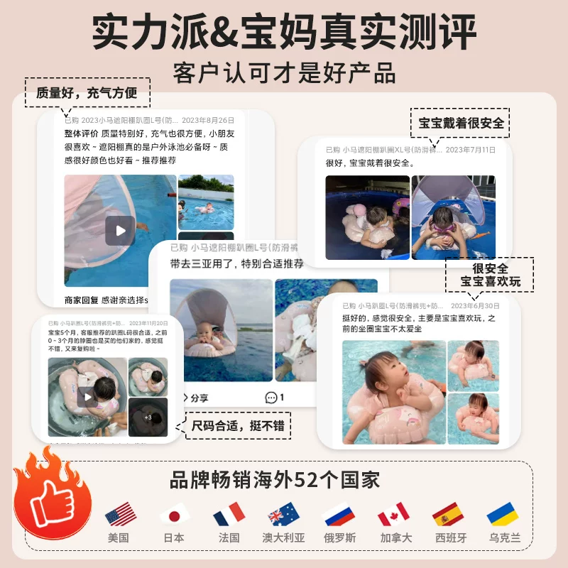 Плаваемый круг для малышей SWIMBOBO, безопасный поплавок, сиденье для детей 0–3 лет, палатка от солнечных лучей, портативное оборудование, для детей до 2 лет