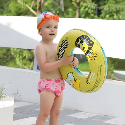 Детский плавательный круг, мультяшный плавательный аксессуар для начинающих, защита от опрокидывания, увеличенная толщина