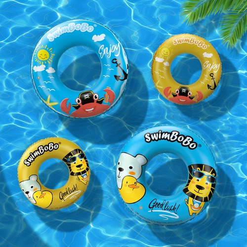 Детский плавательный круг, мультяшный плавательный аксессуар для начинающих, защита от опрокидывания, увеличенная толщина