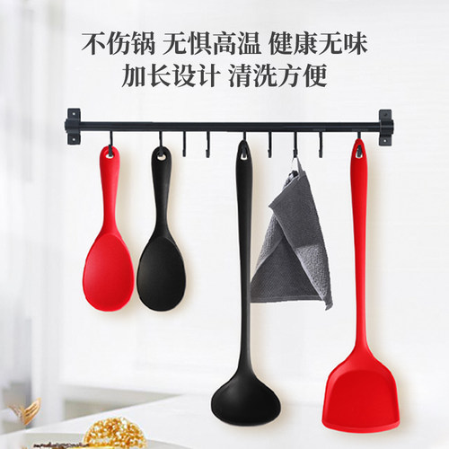 【88vip积分兑换】硅胶铲不粘锅铲耐高温食品级菜铲汤勺厨具套装 - 图1