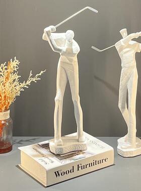 现代简约家居软装饰品样板房办公室摆设品客厅电视柜人物创意摆件