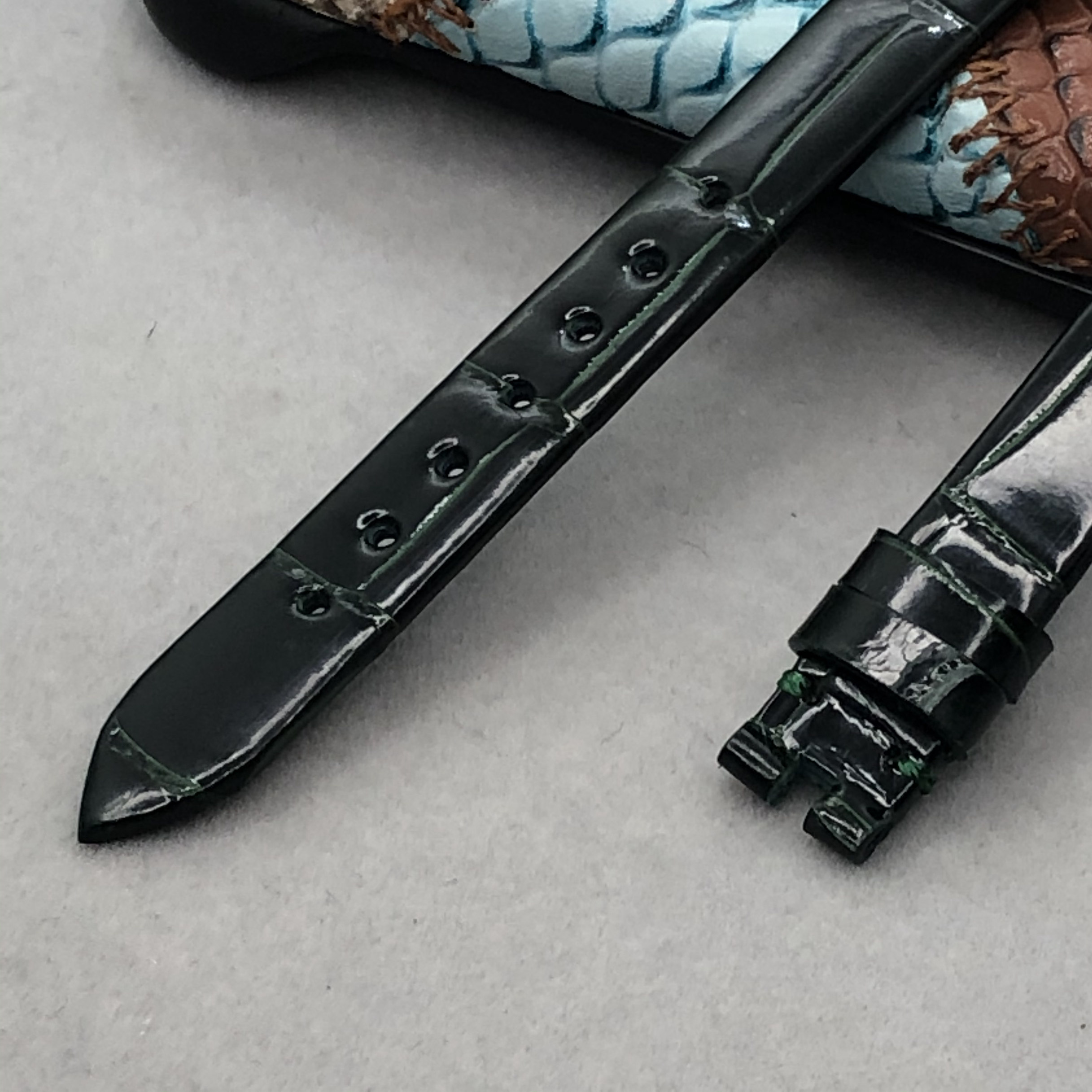 梦诗纯表行适配萧邦系列鳄鱼皮表带 梦诗纯手表配件