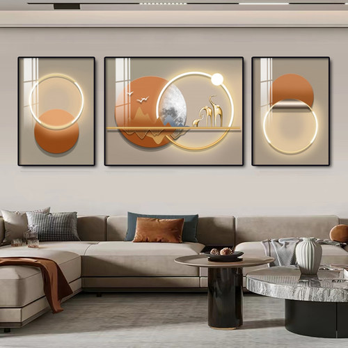 高级感轻奢客厅装饰画抽象大气沙发背景墙三联画现代简约时尚挂画 - 图3