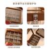 Wooden glass lid jewelry box ring earring storage box jewelry packaging box jewelry organization box