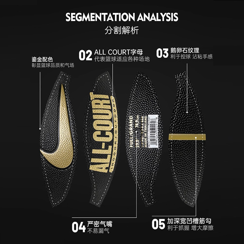 nike耐克篮球礼盒黑金官方正品PU球儿童篮球比赛7号球生日礼物