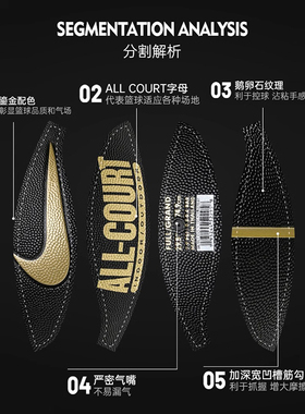 耐克正品篮球NikePU球黑金七号球