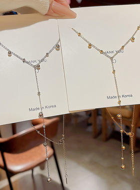 名媛夜店气质满天星流苏项链饰品女配饰高级感颈链欧美跨境毛衣链