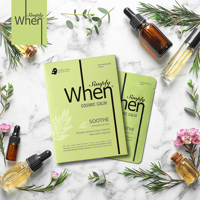 when进口冰羽灵面膜女舒缓修护 23ml when雯贴片面膜