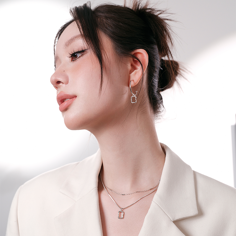 【周柯宇同款】abyb项链mini艺术框轻奢纯银锁骨链礼物毛衣链,淘宝优惠券,粉丝福利购,淘宝优惠卷