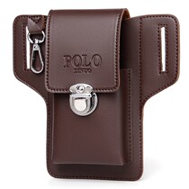 2023 new mobile phone pockets mens worksite working cell phone leather cover can be placed with cigarette case hanging key wearing strap special