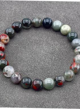 New Genuine Natural Stone Bracelet Man Natural Flower Green