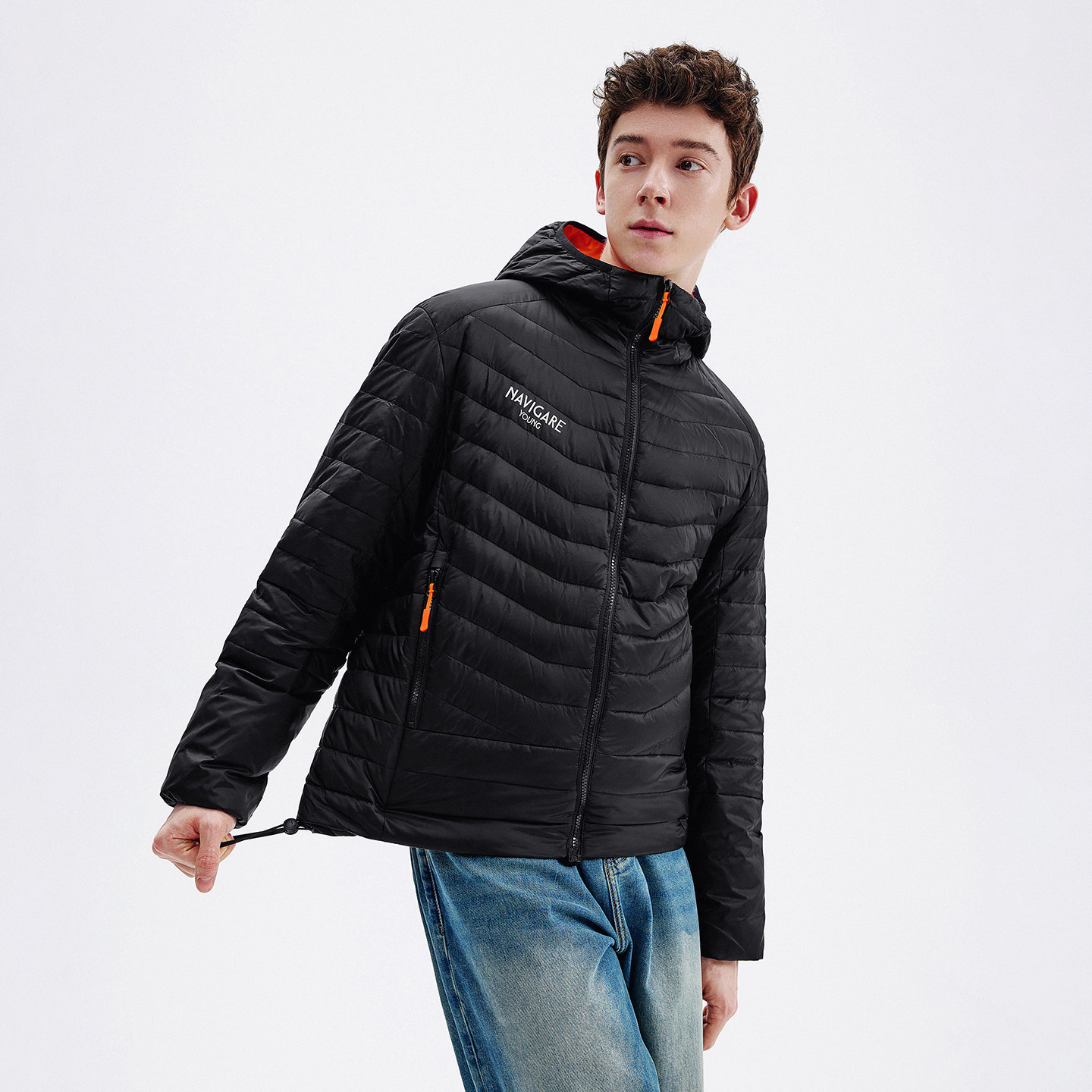 NAVIGARE意大利小帆船2025新款男士短款连帽轻薄排骨羽绒服外套,淘宝优惠券,粉丝福利购,淘宝优惠卷