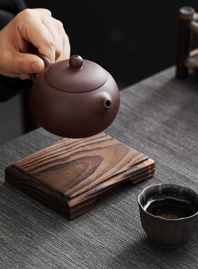 新中式木底座实木圆形