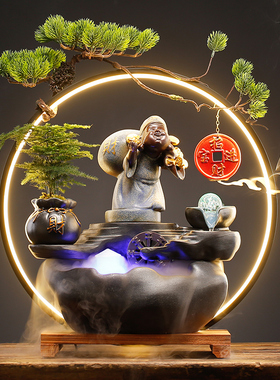 招财猫流水生财客厅装饰