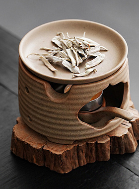 岩泥焙香炉陶瓷提香器蜡烛加热烤茶炉鼠尾草熏香炉香粉醒茶烘烤炉