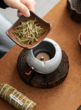 柿子焙香炉陶瓷提香器蜡烛加热烤茶炉鼠尾草熏香炉香粉醒茶烘烤炉