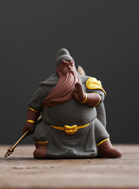 中式关羽关公陶瓷工艺品创意