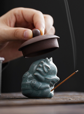 线香炉创意陶瓷十二生肖茶宠
