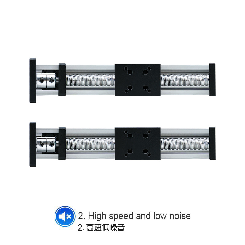高精度十字小型滑台滚珠丝杆丝杠导轨直线铝型材精密模组滑台
