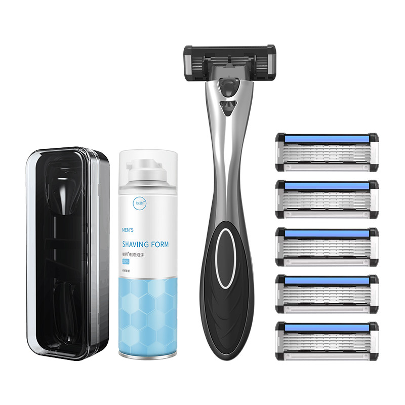 5层渐进式手动剃须刀胡子胡须刀刮脸剃须刀片男士刀头送男朋友