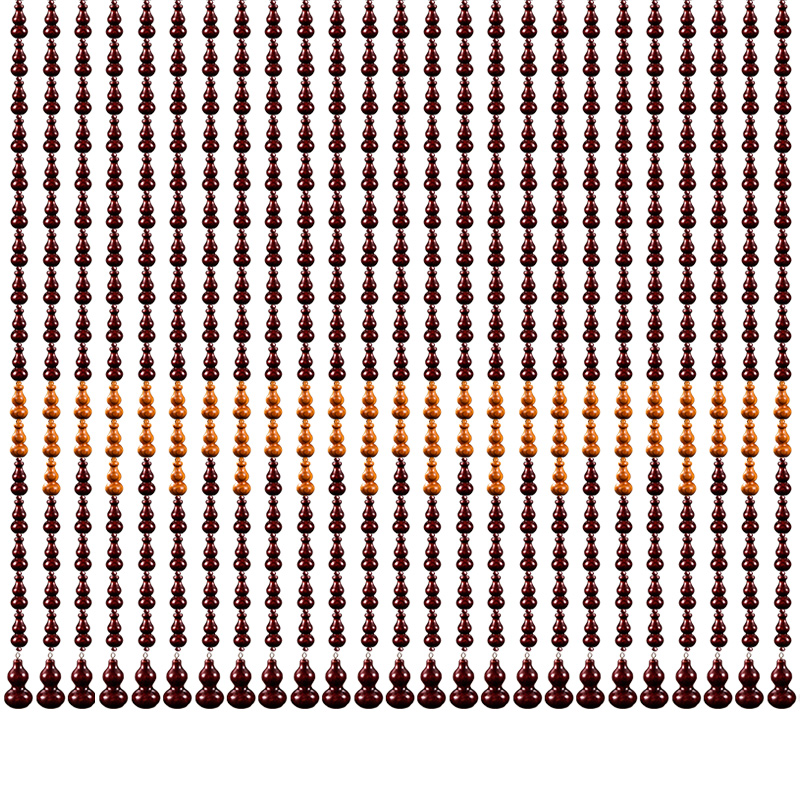 全桃木福字风水帘门帘珠帘化解门对门家用客厅卧室挂帘屏风隔断帘