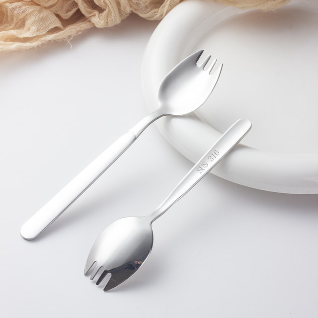 316 stainless steel fork integrated fork spoon salad spoon