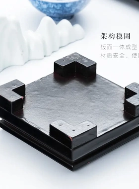 正方形底座托架实木工艺品摆件